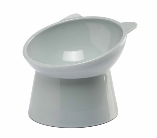 [CD952129] LEO PET CUENCO PARA GATOS ALTO E INCLINADO AZUL CLARO