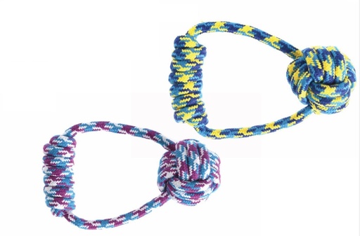 [GHC123] LEO PET JUGUETE PELOTA Y CUERDA CON ASA PARA CHUPETE COLORES SURTIDOS 120-125 GR