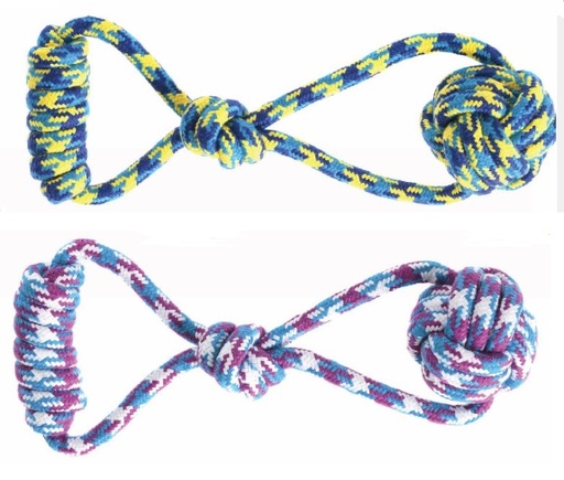 [GHC122] LEO PET PELOTA Y CUERDA CON ASA LARGA PARA CHUPETE COLORES SURTIDOS 140-145 GR