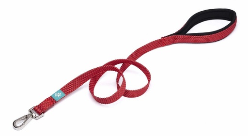 [D11047] LEO PET PLOMO NYLON AVENTURA "ESTE" ROJO XL 100 CM