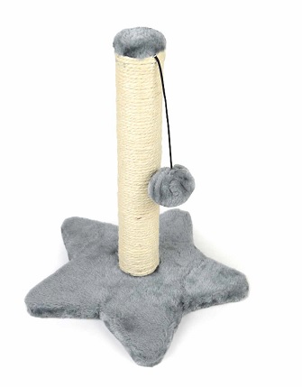 [TG765567] LEO PET RASCADOR GATO ESTRELLA GRIS CLARO 30X30X35H CM