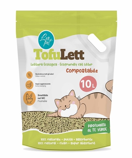 [IC525616] LEO PET TOFULETTE - TOFU LITTER 10 LITROS FRAGANCIA TÉ VERDE