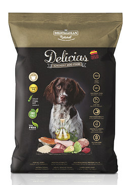 [68100-4] DELICIAS ALIMENTO SEMI - HUMEDO PERROS ADULTOS 3 KG. CON CIERRE ZIPPER (4 UND.)