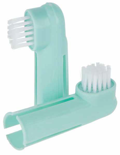 [K80070] LEO PET CEPILLOS DE DIENTES APLICABLES EN EL DEDO 2 PIEZAS 6 CM (3 UND.)