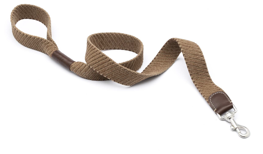 [DV38.120] LEO PET CORREA DE CINTA COLOR LISO MARRÓN LAVADO 120 CM